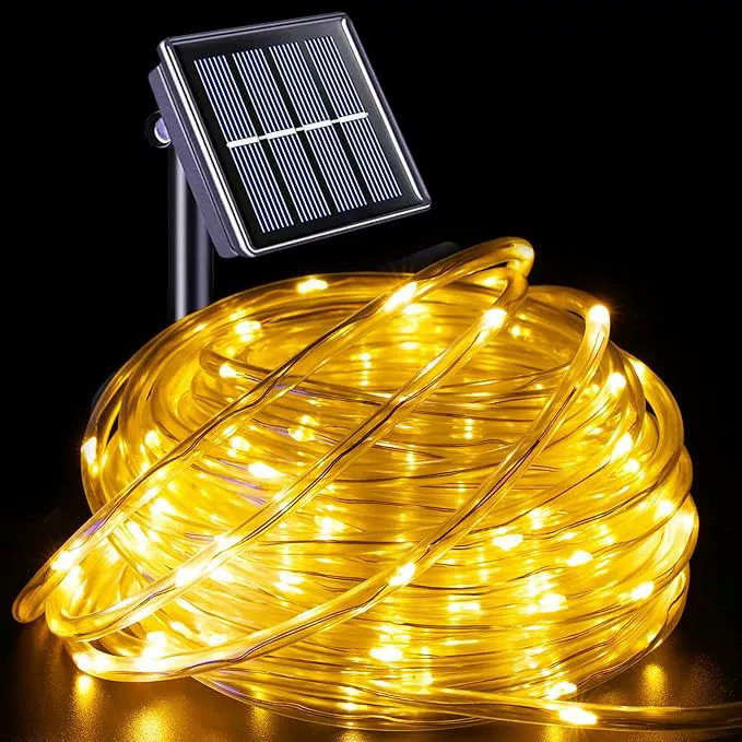 Solar String Lights Outdoor 20M - Outdoor Solar Tube Rope Led Light