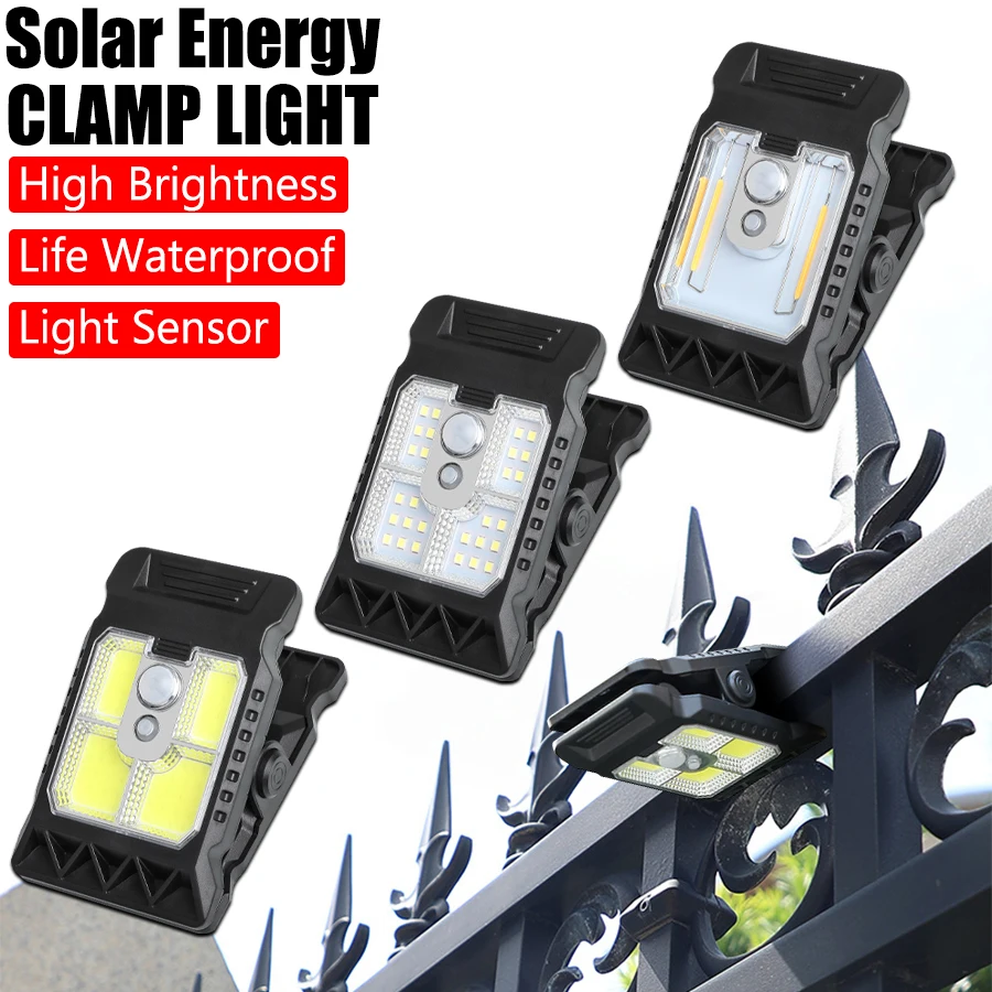 Solar Wall Light Fence Lamp - 2PCs LED Solar Lights Outdoor Clip-on