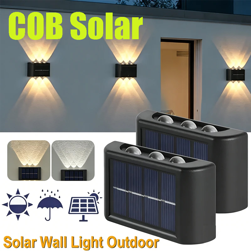 Solar Garden Light Outdoor Waterproof - COB Solar Wall Lamp Outdoor Waterproof