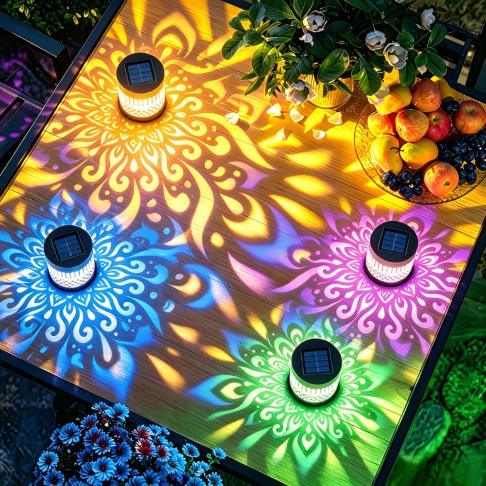 Solar Wall Light Fence Lamp - Sunflower Mandala Solar Wall Lamp Waterproof