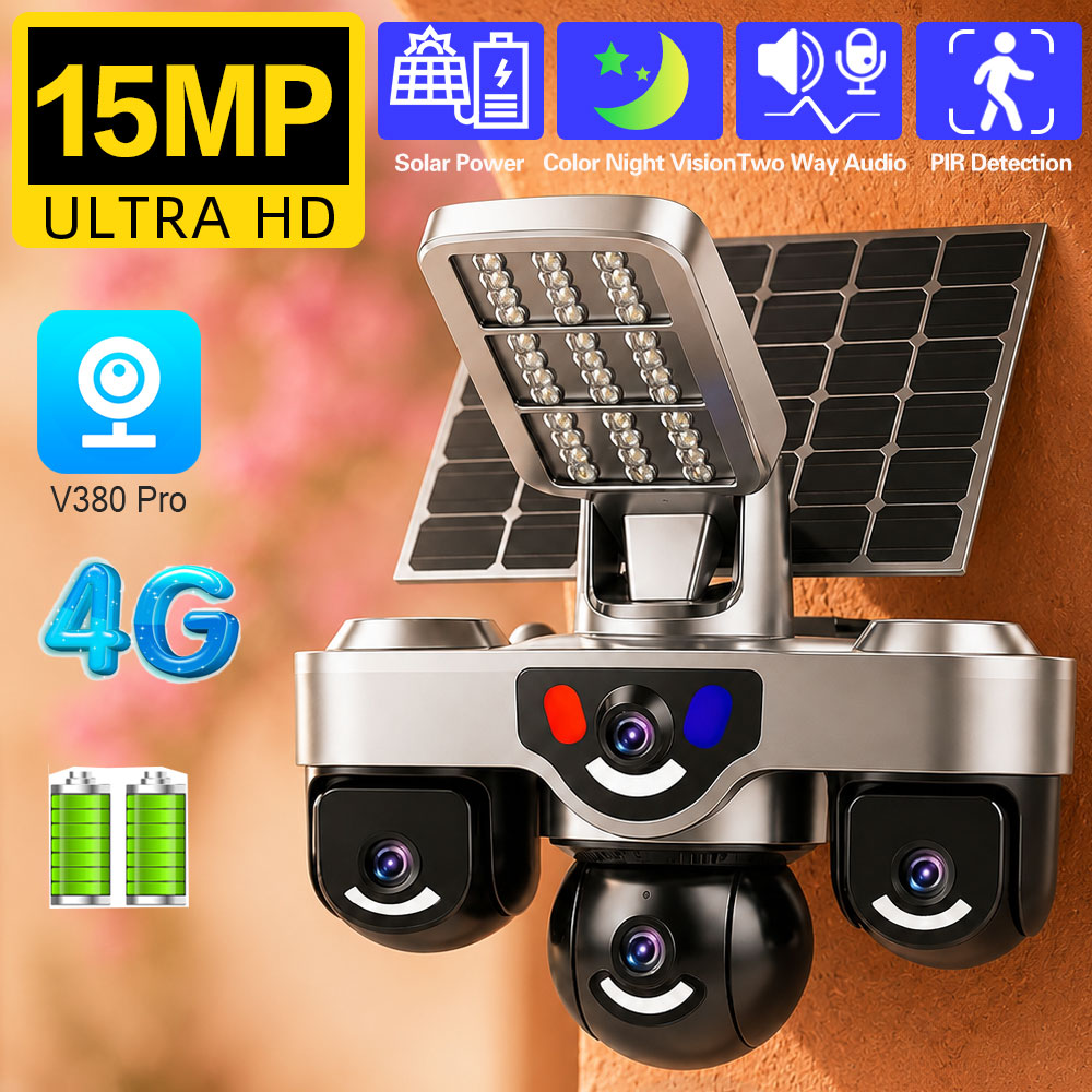 Solar Security Camera Light - V380 Pro AOV 4G Sim Card