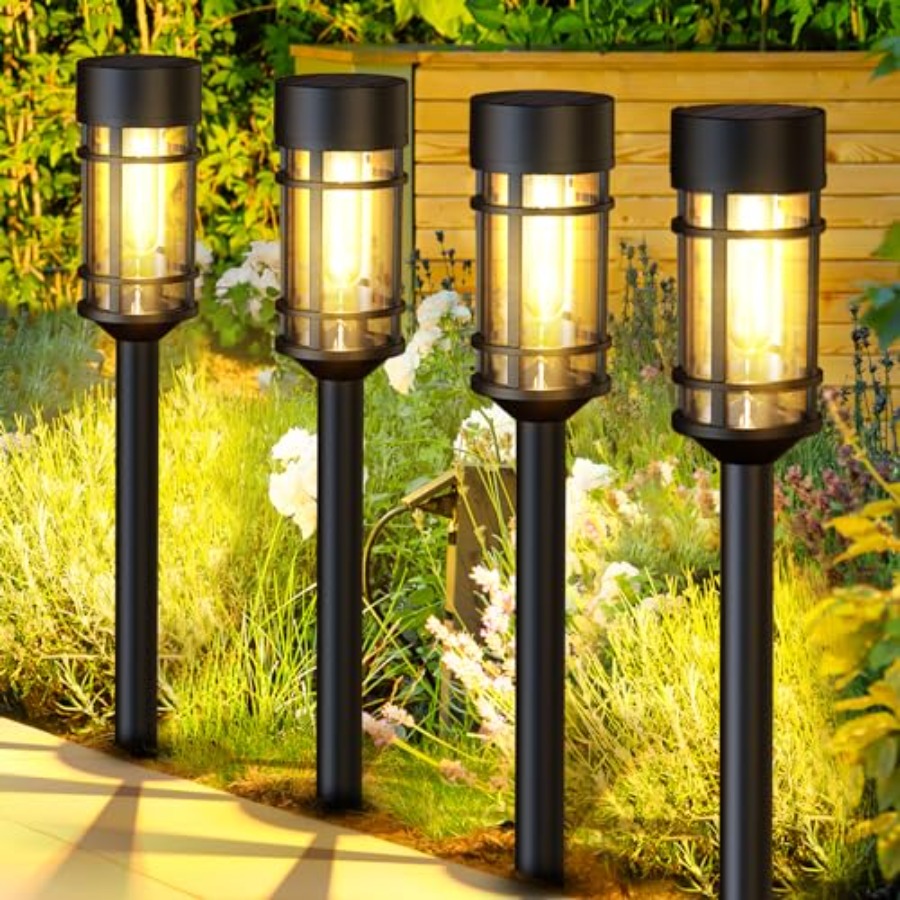Solar Pathway Lights 8 Pack - Solar Lights Outdoor Waterproof, 8 Pack