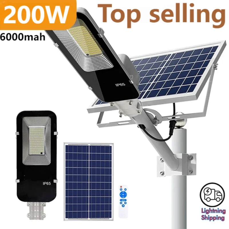 Solar Garden Light Dusk To Dawn - 200W Powerful Solar Light Outdoor Solar