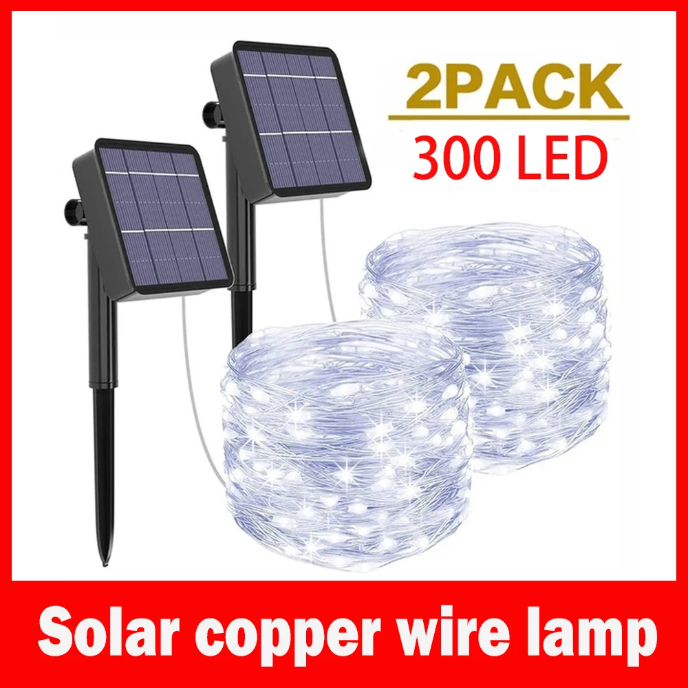 Solar String Lights Outdoor 20M - Solar LED Light Outdoor Festoon Lamp
