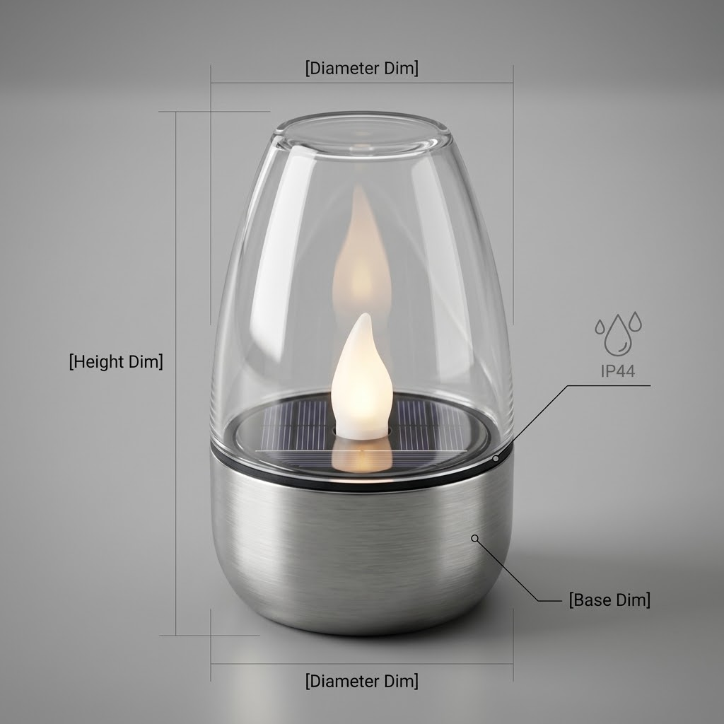 [6 Pack] Solar LED Flameless C - đánh giá và giá Solar Garden Light Dusk To Dawn