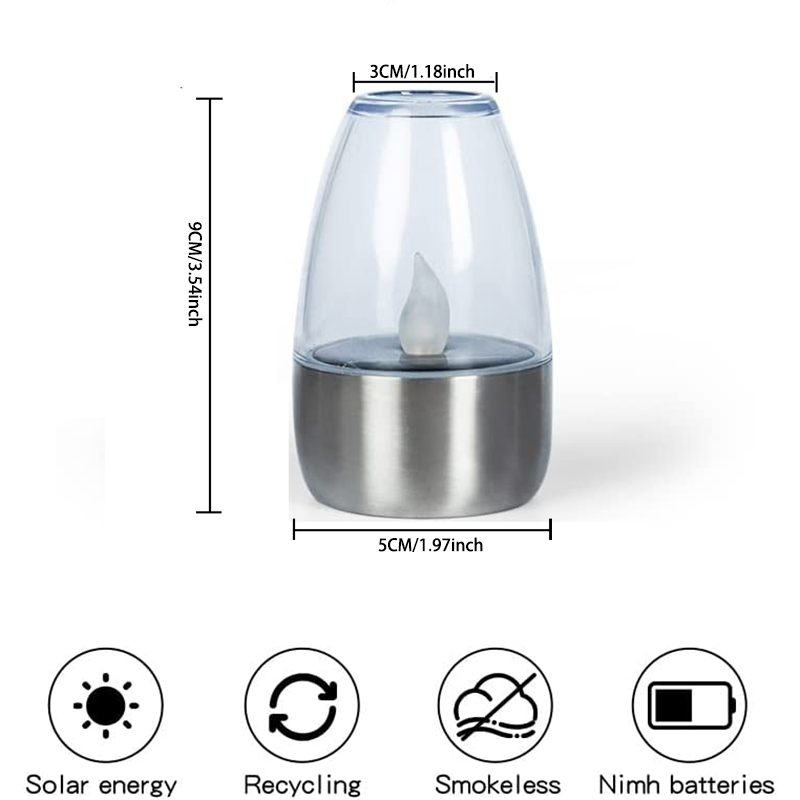 [6 Pack] Solar LED Flameless C - đánh giá và giá Solar Garden Light Dusk To Dawn