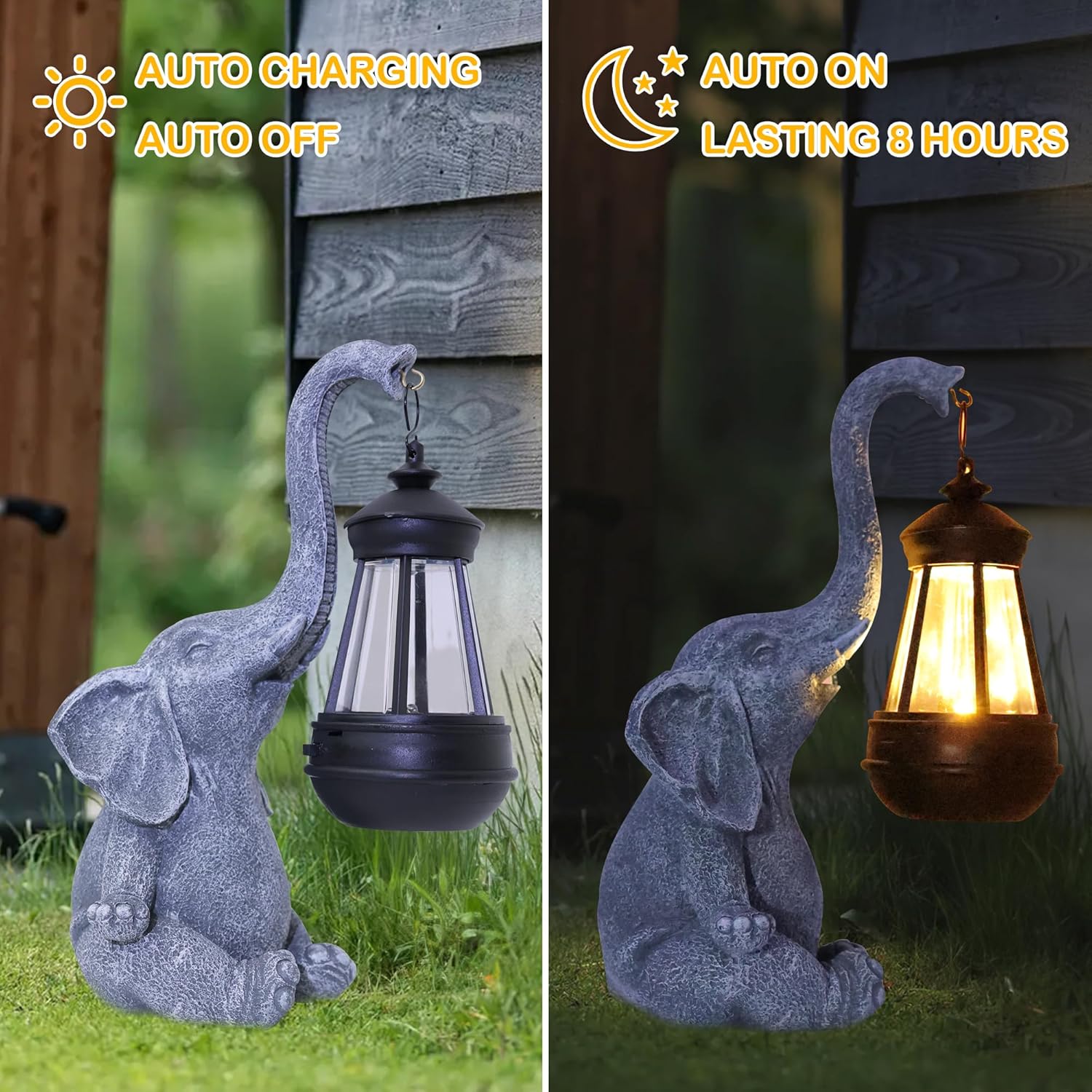 1PC Resin Elephant Garden Stat - đánh giá và giá Solar Ground Light Driveway