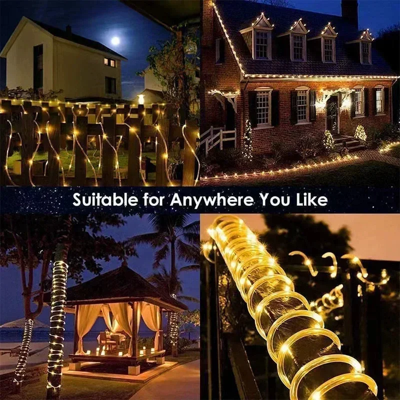 Outdoor Solar Tube Rope Led Li - đánh giá và giá Solar String Lights Outdoor 20M