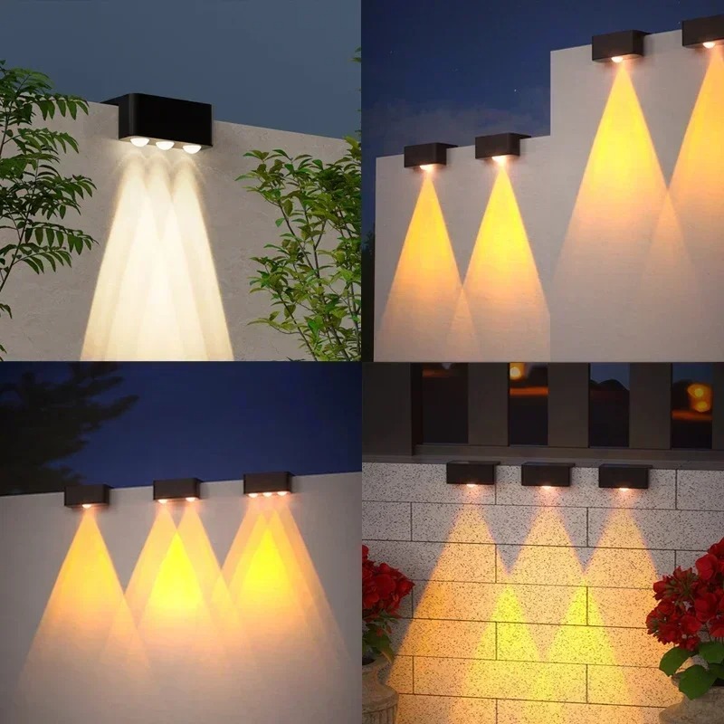 1/2/4PCS  Solar Wall Light Out - đánh giá và giá Solar Wall Light Fence Lamp