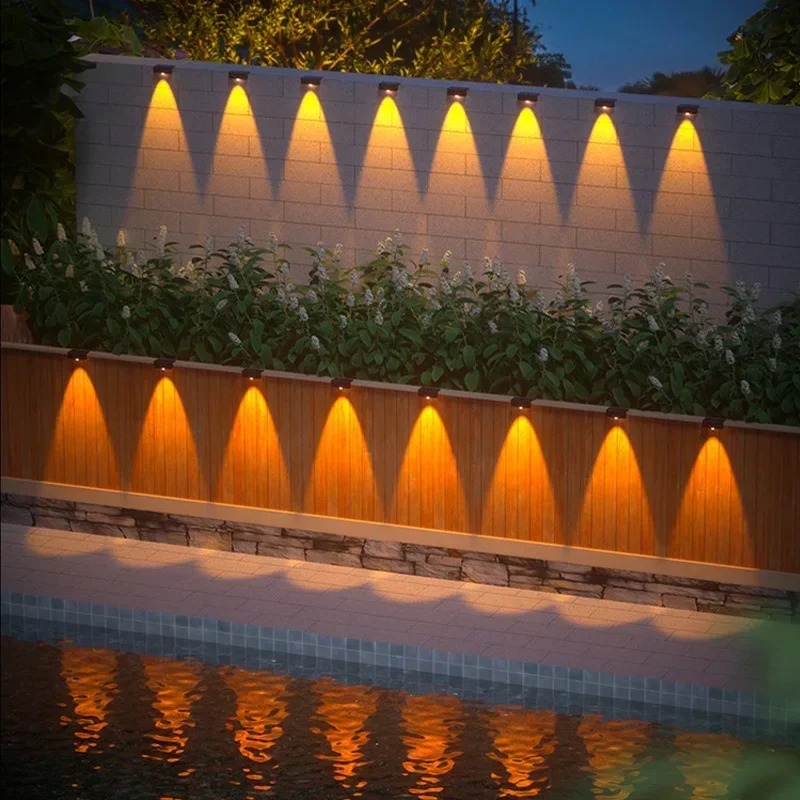 1/2/4PCS  Solar Wall Light Out - đánh giá và giá Solar Wall Light Fence Lamp