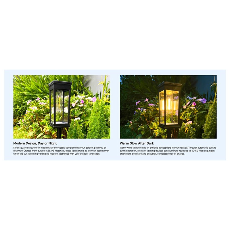 AB11-Auto On/Off Solar Pathway - đánh giá và giá Solar Pathway Lights 8 Pack
