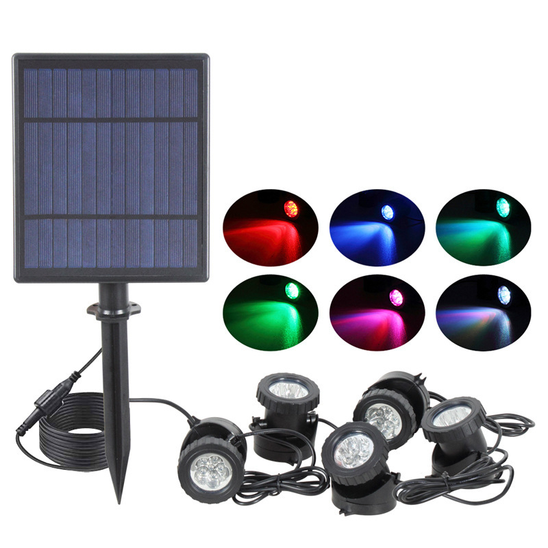 Waterproof Solar Powered Under - đánh giá và giá Solar Garden Spotlight Rgb