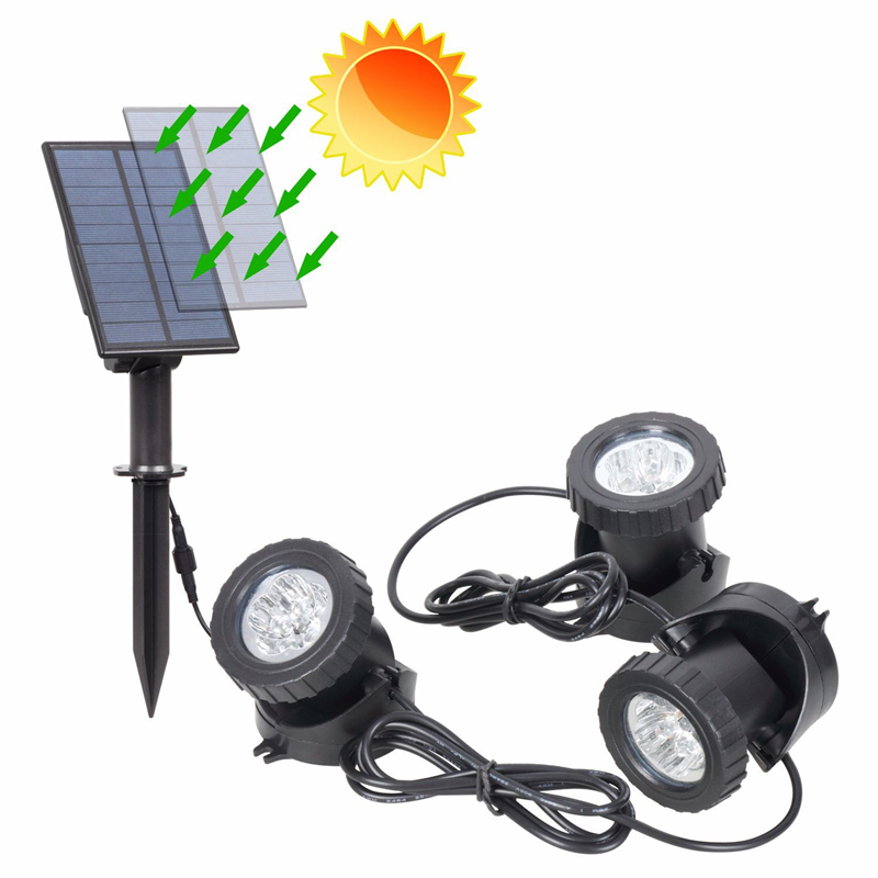 Waterproof Solar Powered Under - đánh giá và giá Solar Garden Spotlight Rgb