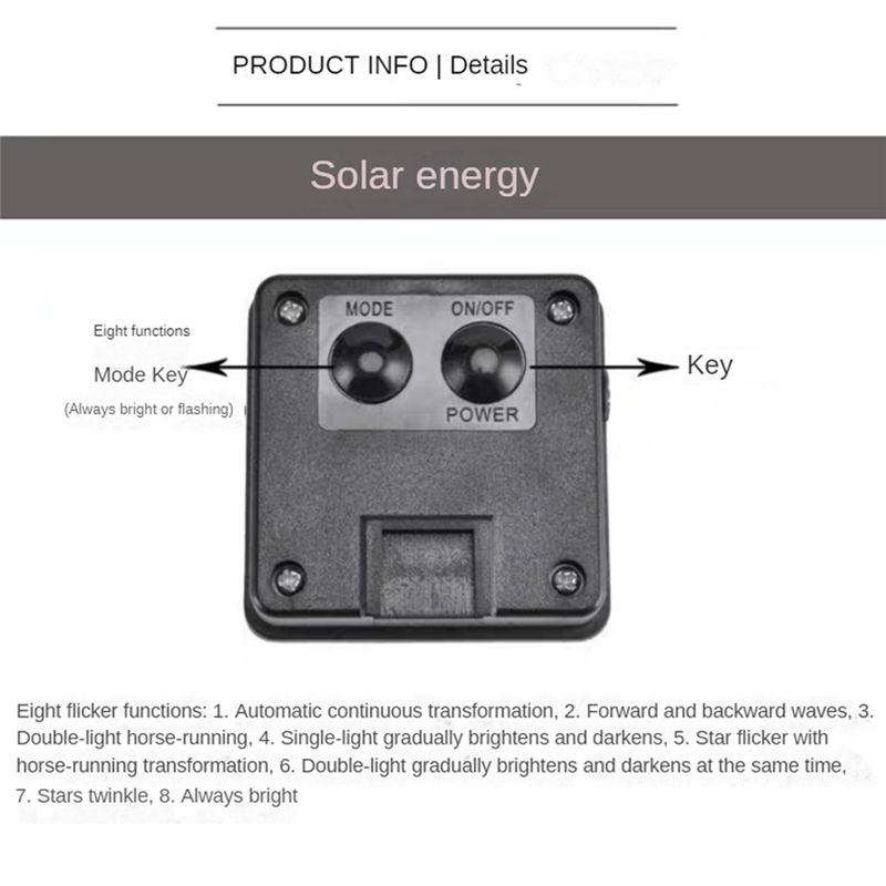 Solar Powered Lights 200 LED S - đánh giá và giá Solar String Lights Outdoor 20M