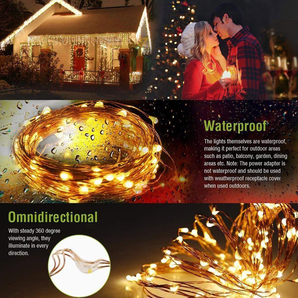 5M 20M LED Solar Light Outdoor - đánh giá và giá Solar String Lights Outdoor 20M