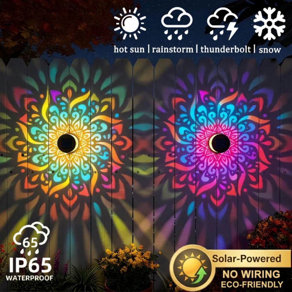 Sunflower Mandala Solar Wall L - đánh giá và giá Solar Wall Light Fence Lamp