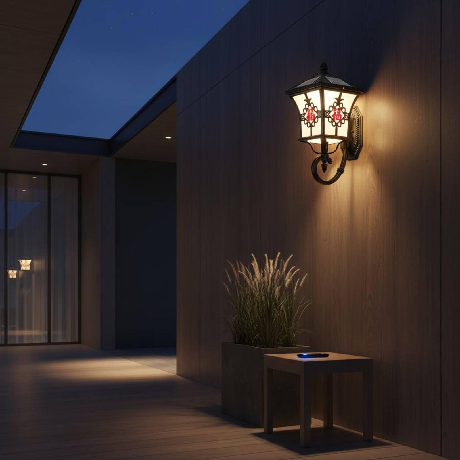 Solar Led Outdoor Wall Lamp El - đánh giá và giá Solar Garden Light Outdoor Waterproof