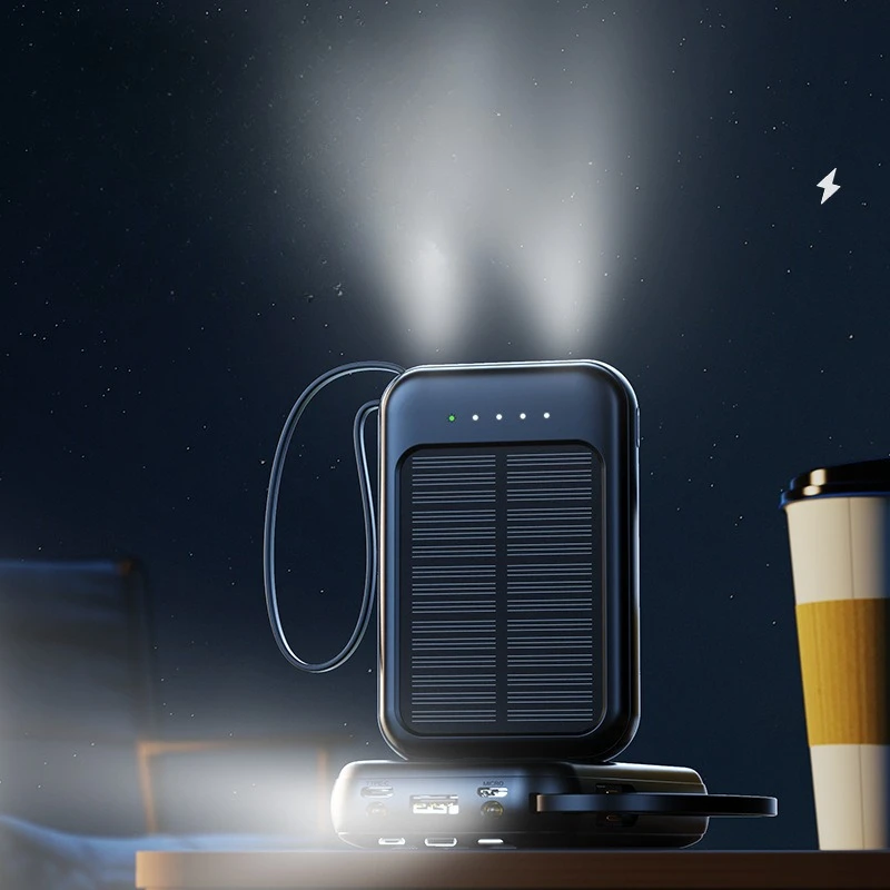 Solar Power Bank Built-in Cabl - đánh giá và giá Solar Lantern Camping Collapsible