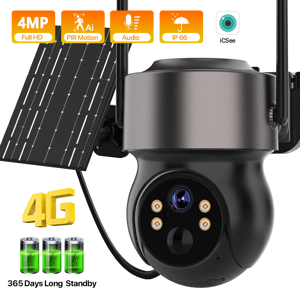 4MP 4G SIM Solar Battery Power - đánh giá và giá Solar Security Camera Light