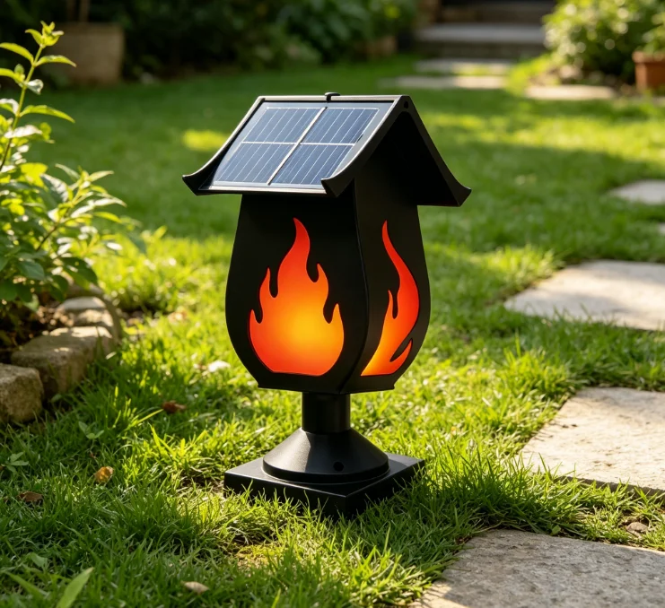 Solar Column Headlights Simula - đánh giá và giá Solar Garden Light Outdoor Waterproof