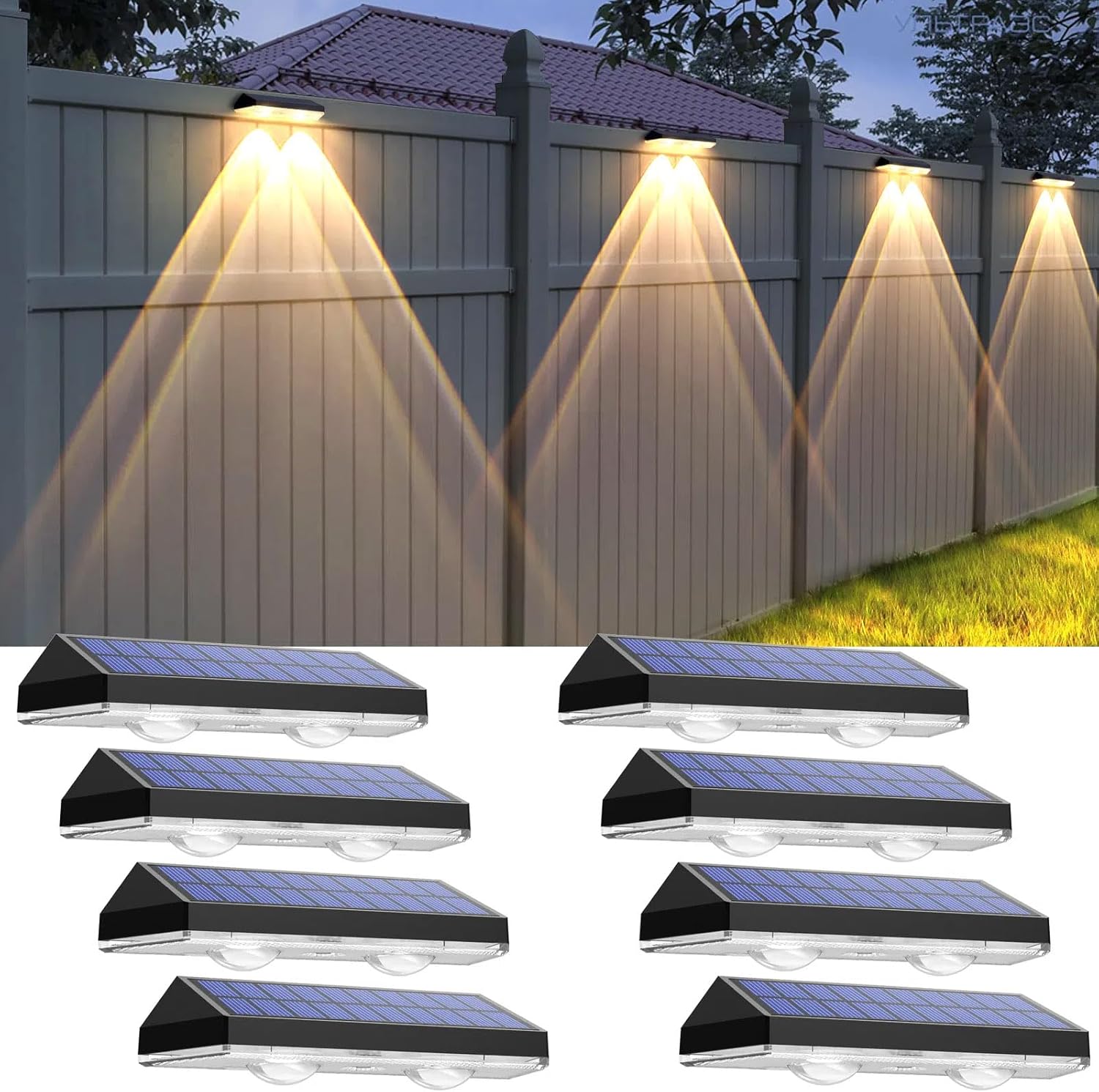 1/8pcs Super Bright Solar Fenc - đánh giá và giá Solar Wall Light Fence Lamp