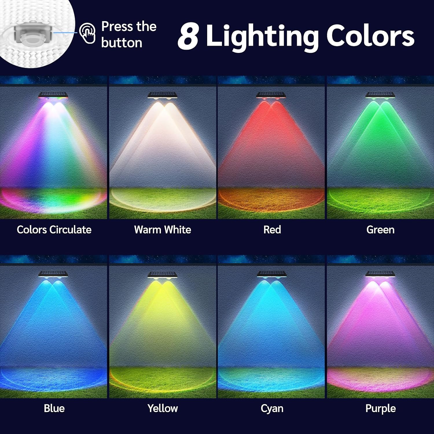 1/8pcs Super Bright Solar Fenc - đánh giá và giá Solar Wall Light Fence Lamp