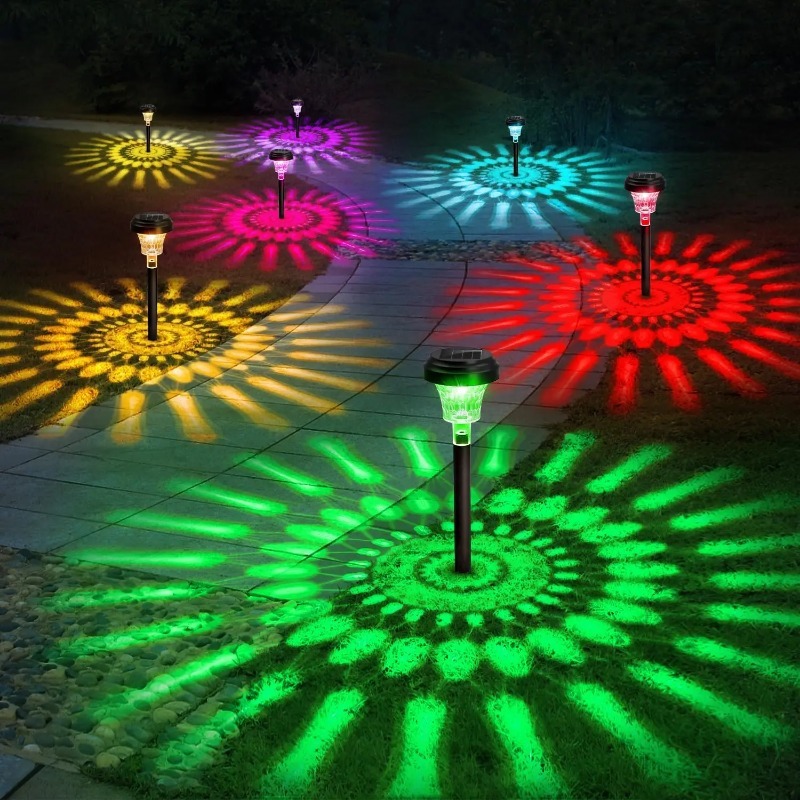 Color Changing Solar Path Ligh - đánh giá và giá Solar Garden Light Dusk To Dawn