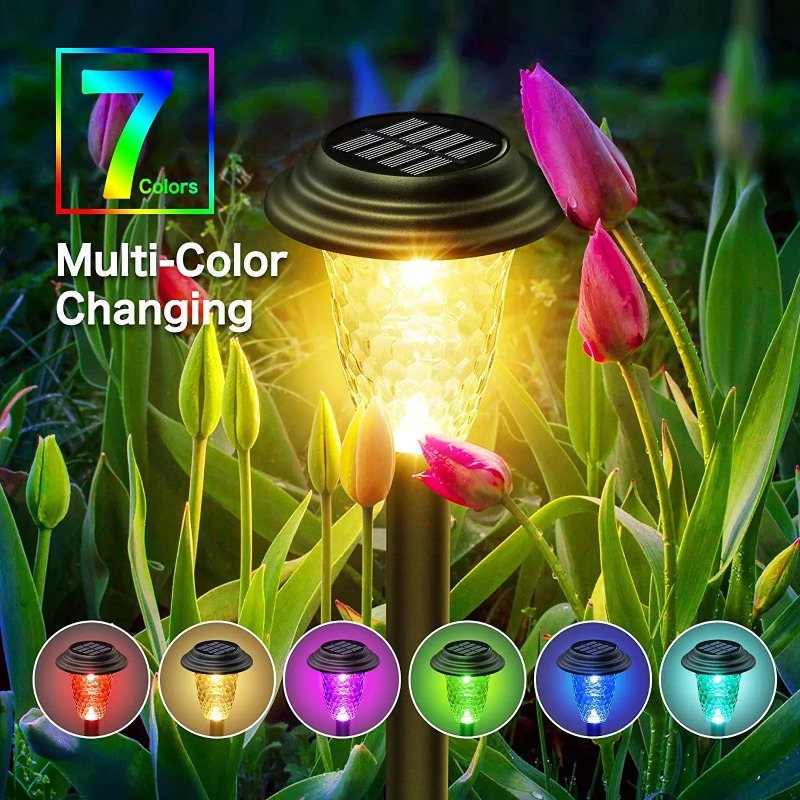 Color Changing Solar Path Ligh - đánh giá và giá Solar Garden Light Dusk To Dawn