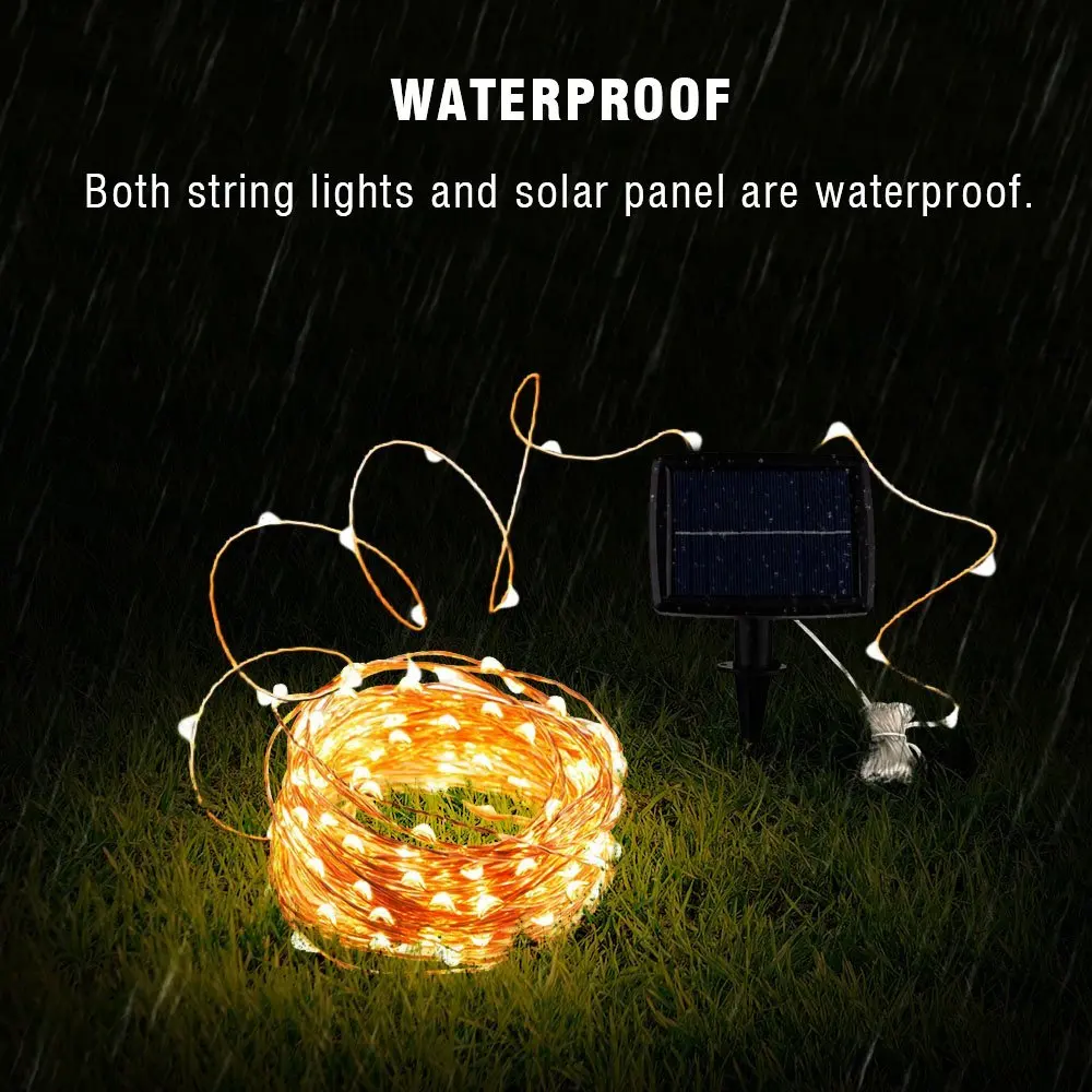 Năng Lượng Mặt Trời Dây Cổ Tíc - đánh giá và giá Solar String Lights Outdoor 20M