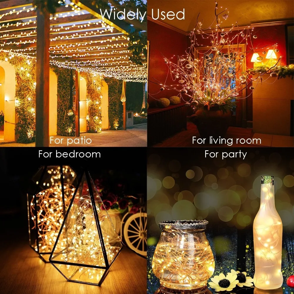 Năng Lượng Mặt Trời Dây Cổ Tíc - đánh giá và giá Solar String Lights Outdoor 20M