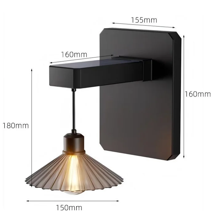 Solar Outdoor Wall Lamp Retro  - đánh giá và giá Solar Wall Light Fence Lamp