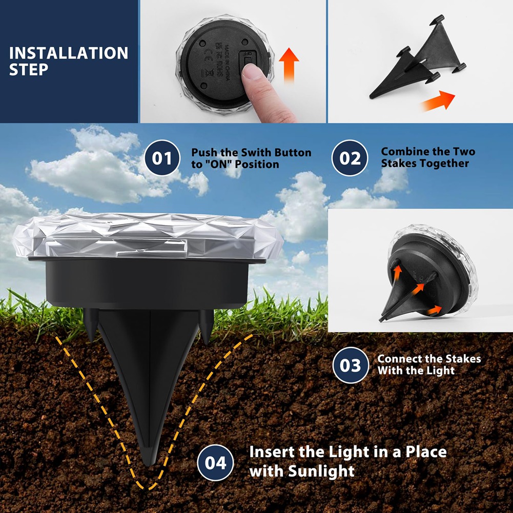 ABRW-Solar Ground Lights 8-Pac - đánh giá và giá Solar Pathway Lights 8 Pack