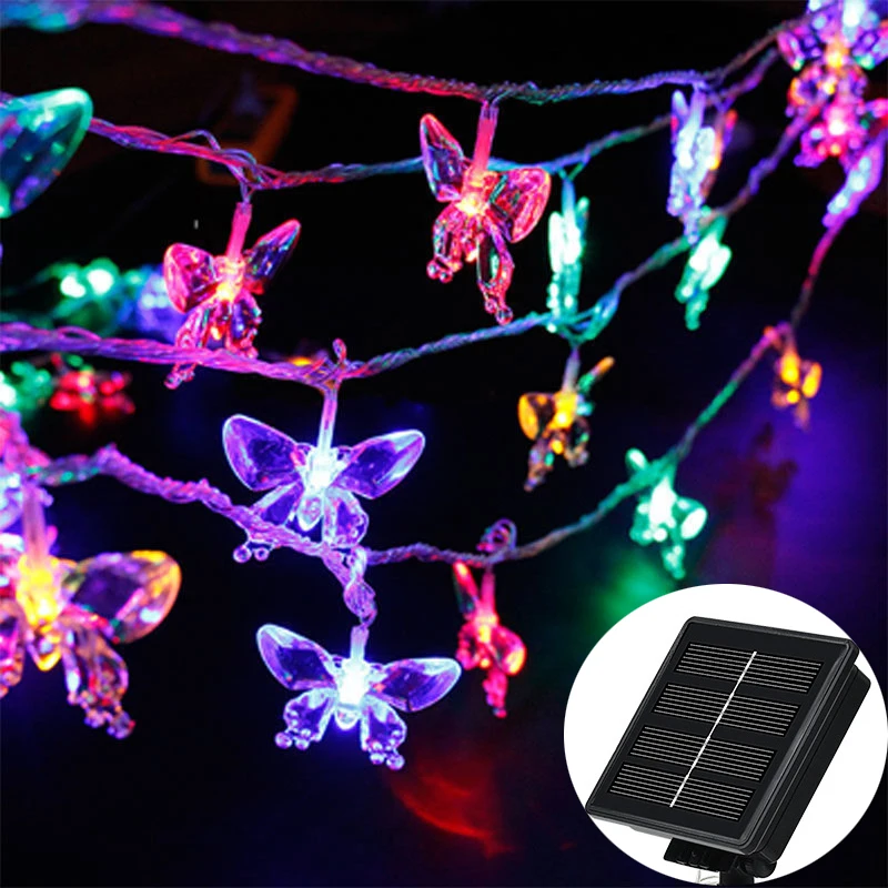 Bướm Pha Lê Ngoài Trời Năng Lư - đánh giá và giá Solar String Lights Outdoor 20M
