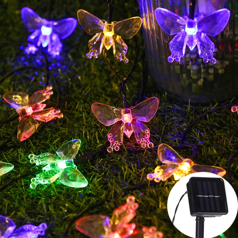 Bướm Pha Lê Ngoài Trời Năng Lư - đánh giá và giá Solar String Lights Outdoor 20M