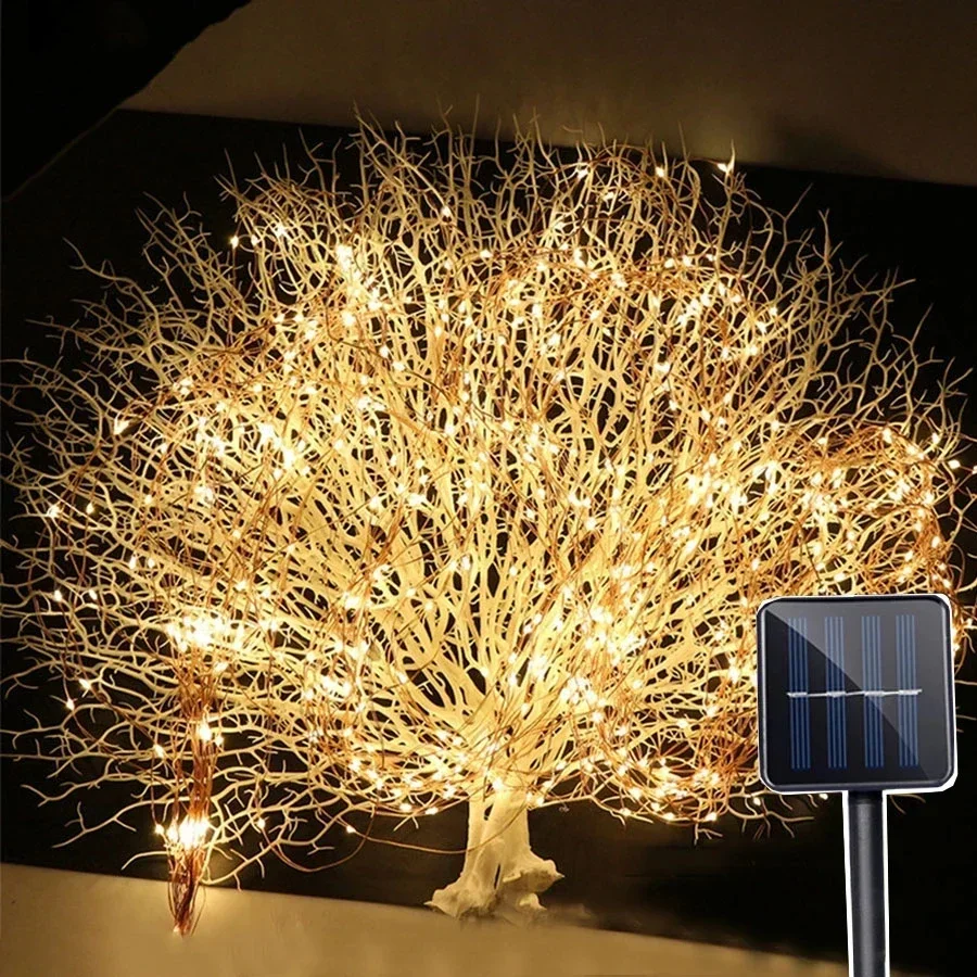 100/200/400 Đèn LED Năng Lượng - đánh giá và giá Solar String Lights Outdoor 20M