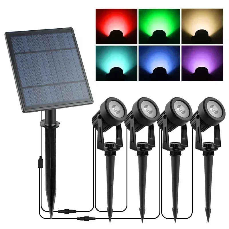 Newest 3000K/6000K/RGB Solar L - đánh giá và giá Solar Garden Spotlight Rgb