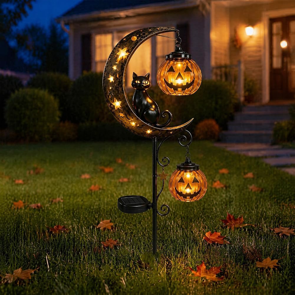 Solar Halloween Black Cat & Pu - đánh giá và giá Solar Ground Light Driveway