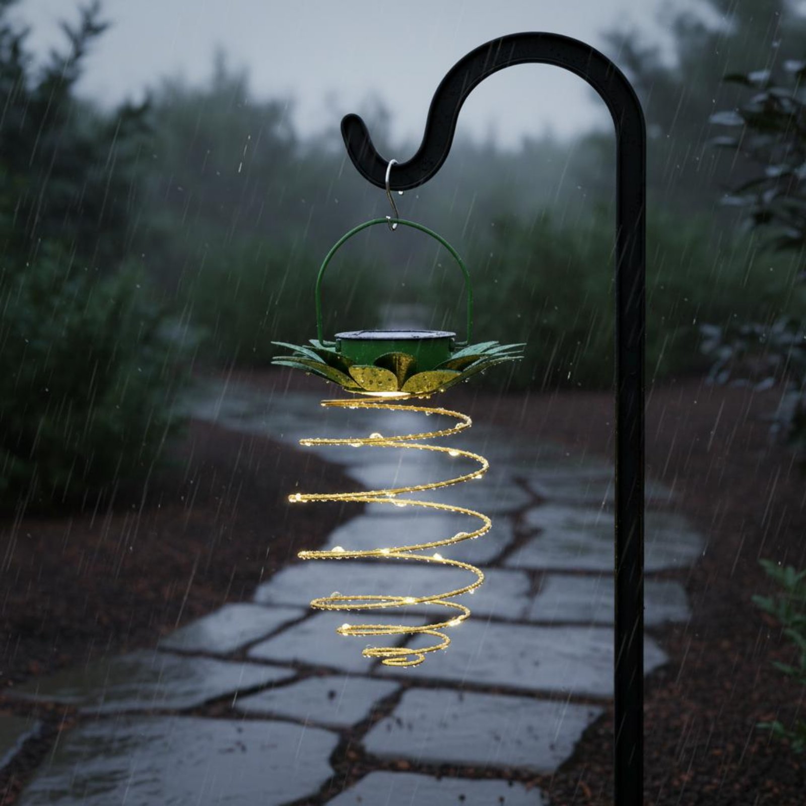 2 Pieces Solar Pineapple Lamp  - đánh giá và giá Solar Garden Light Outdoor Waterproof