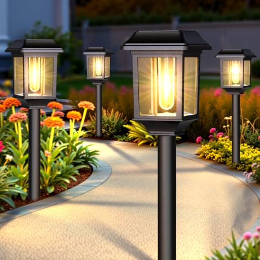 Solar Outdoor Lights Waterproo - đánh giá và giá Solar Pathway Lights 8 Pack