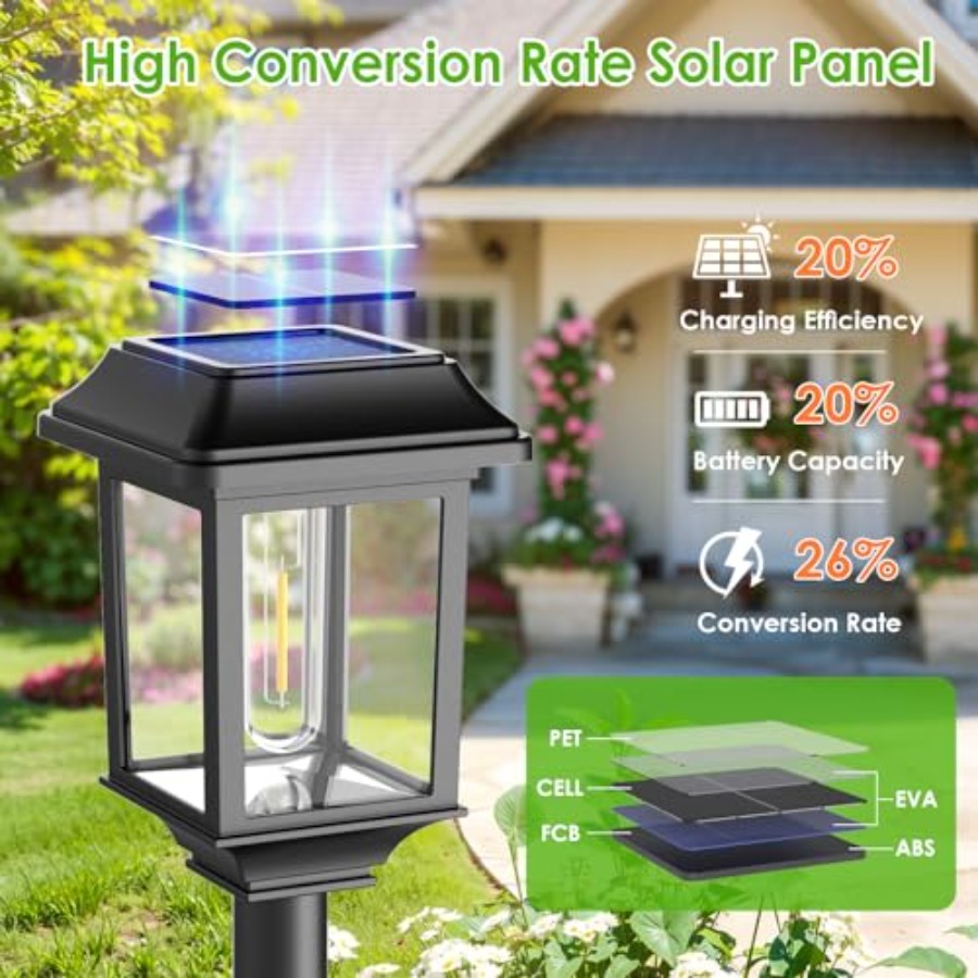 Solar Outdoor Lights Waterproo - đánh giá và giá Solar Pathway Lights 8 Pack