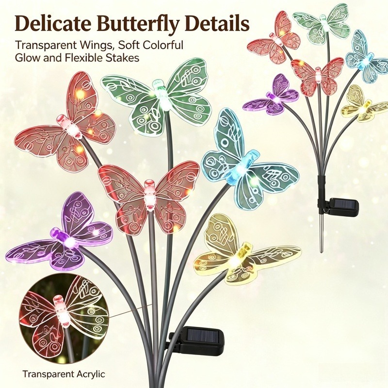 Solar Powered Butterfly Lights - đánh giá và giá Solar Garden Light Outdoor Waterproof