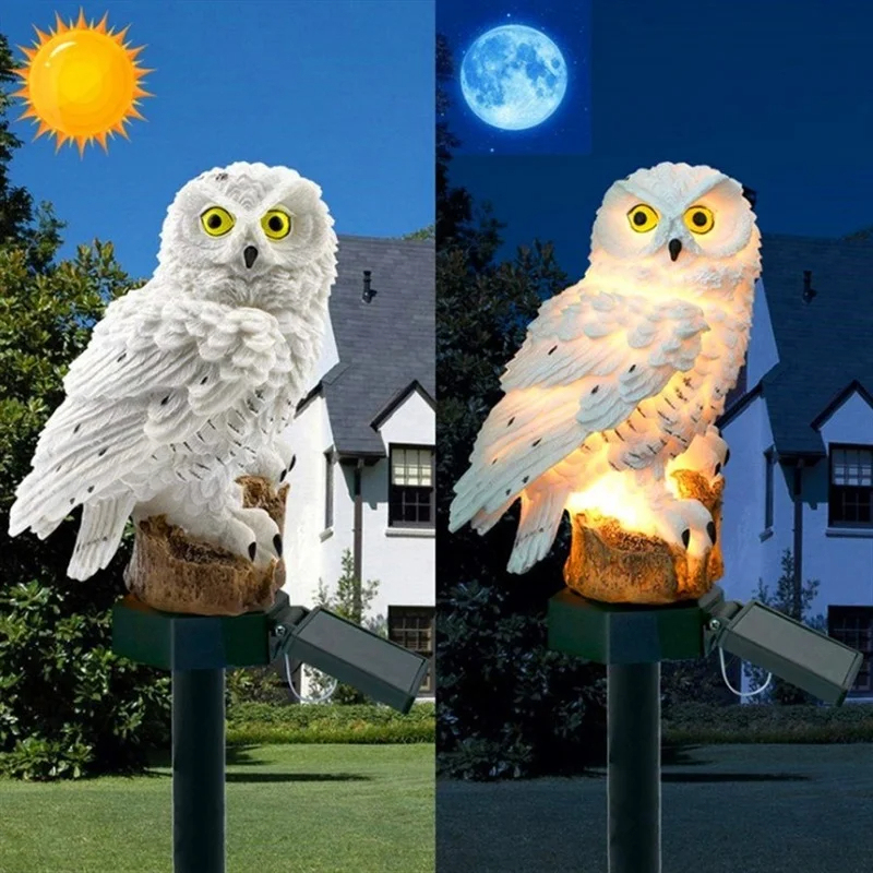 Solar Owl Statue Garden Light  - đánh giá và giá Solar Garden Light Outdoor Waterproof
