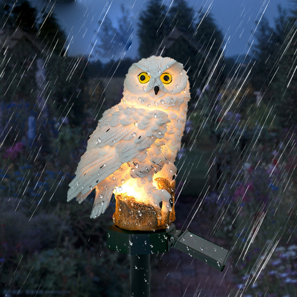 Solar Owl Statue Garden Light  - đánh giá và giá Solar Garden Light Outdoor Waterproof