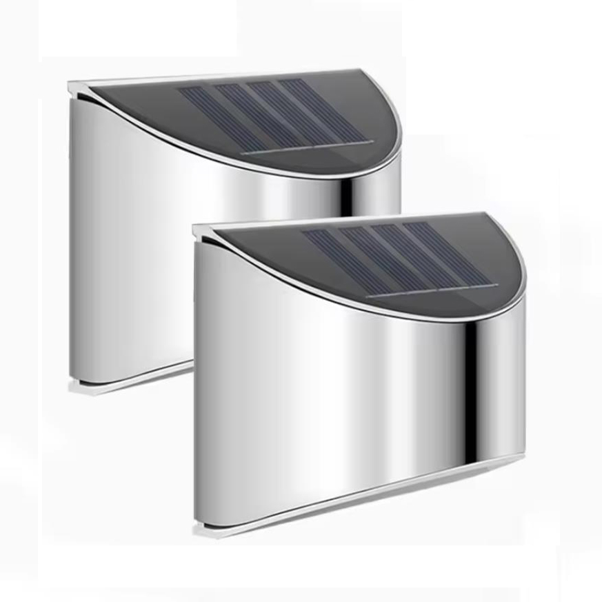 2Pcs Solar Garden Light Stainl - đánh giá và giá Solar Wall Light Fence Lamp