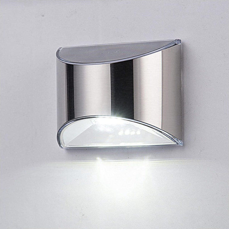 2Pcs Solar Garden Light Stainl - đánh giá và giá Solar Wall Light Fence Lamp