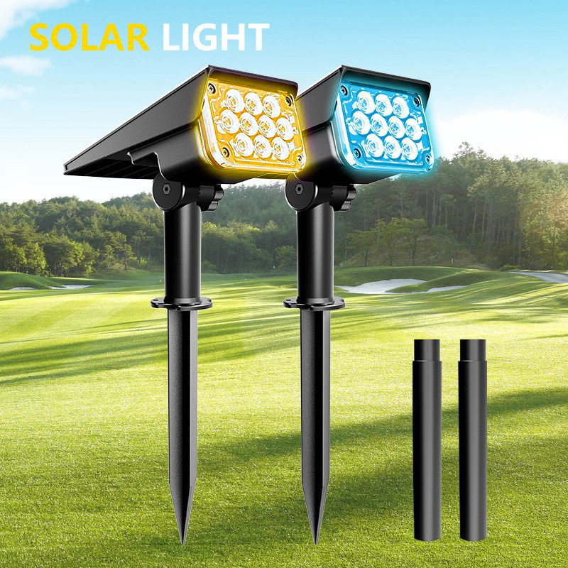 New Lawn Solar Lamps LED Water - đánh giá và giá Solar Garden Spotlight Rgb