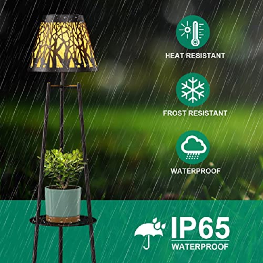 2 Pack Outdoor Solar Floor Lam - đánh giá và giá Solar Garden Light Outdoor Waterproof