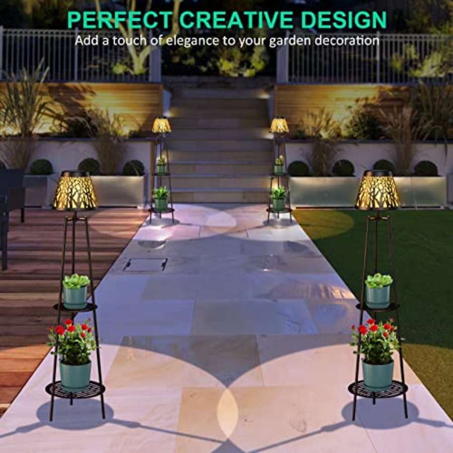 2 Pack Outdoor Solar Floor Lam - đánh giá và giá Solar Garden Light Outdoor Waterproof