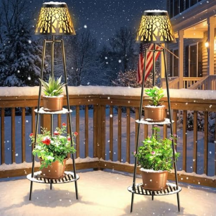 2 Pack Outdoor Solar Floor Lam - đánh giá và giá Solar Garden Light Outdoor Waterproof