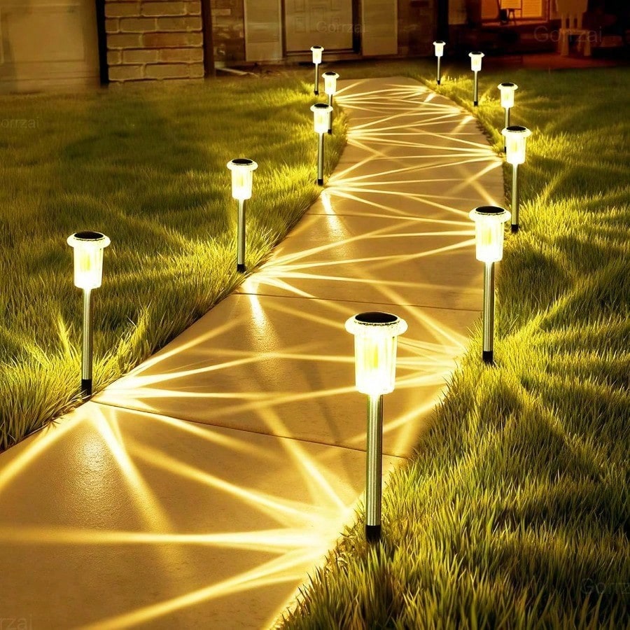 4pcs Outdoor Solar Stainless S - đánh giá và giá Solar Ground Light Driveway
